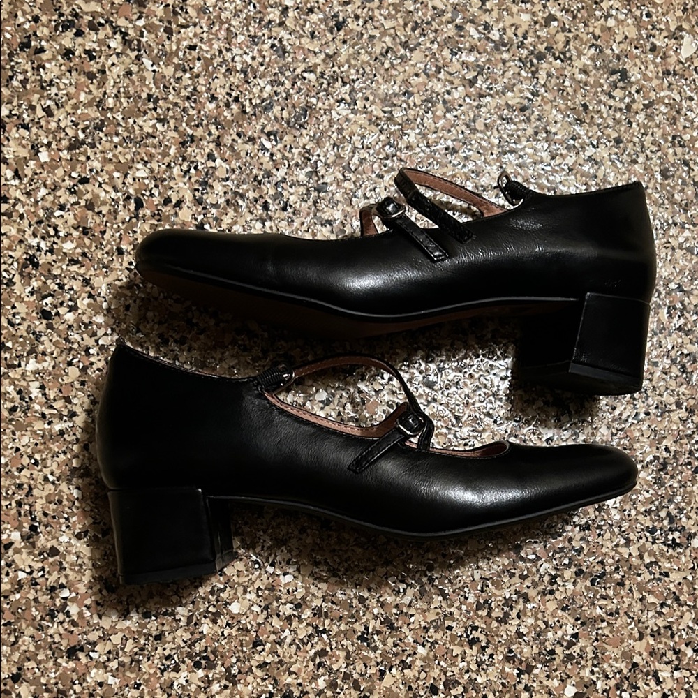 Madewell Nettie Heeled Mary Jane in Black Leather sz 7.5 Women - Picture 4 of 8